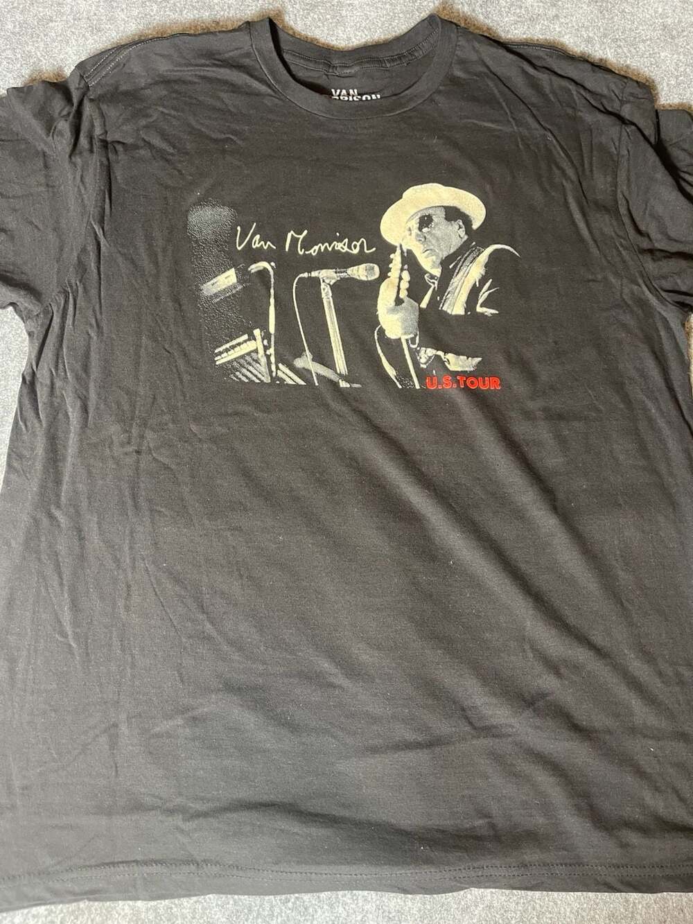 Van Morrison 2023 U.S. Tour Official Concert Merchandise T-Shirt Black Size XL